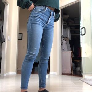american eagle medium wash skinny jeans